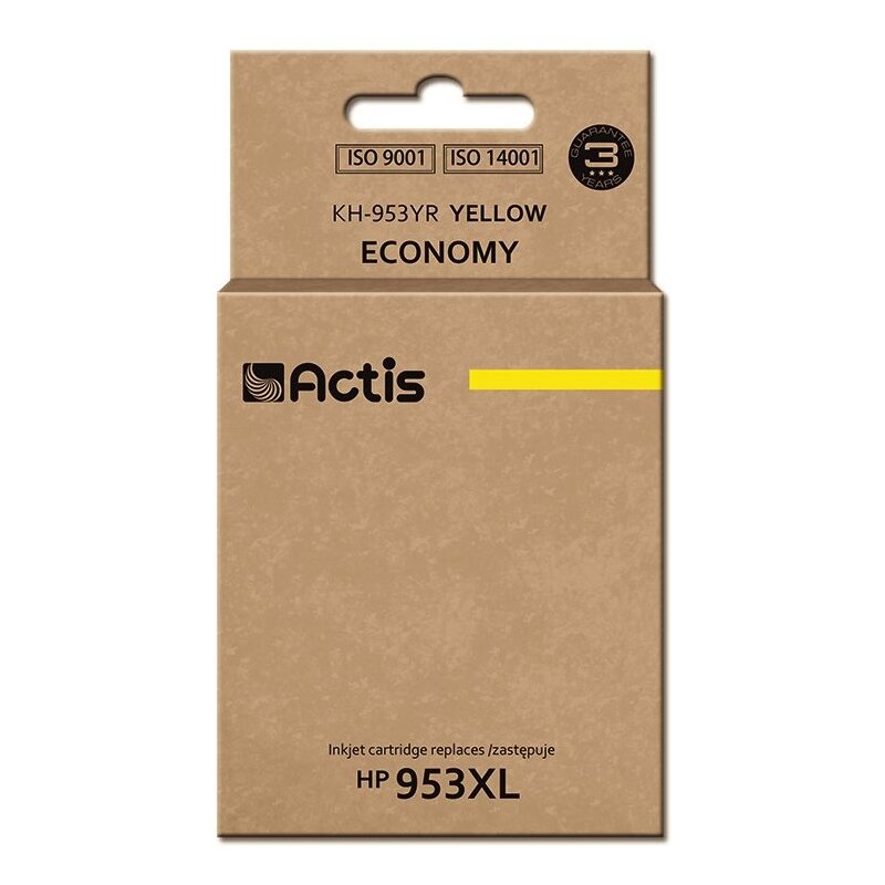Actis KH-953YR Tusz do drukarki HP, Zamiennik HP 953XL F6U18AE; Standard; 25 ml; żółty - Nowy Chip