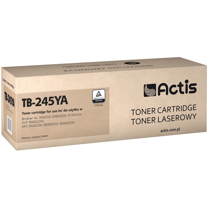 Actis TB-245YA Toner do drukarki Brother, Zamiennik Brother TN-245Y; Standard; 2200 stron; żółty.