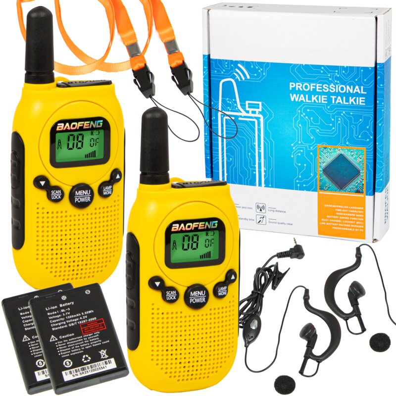 Radiotelefon BAOFENG BF-T6 Żółto-czarny (2 szt.)