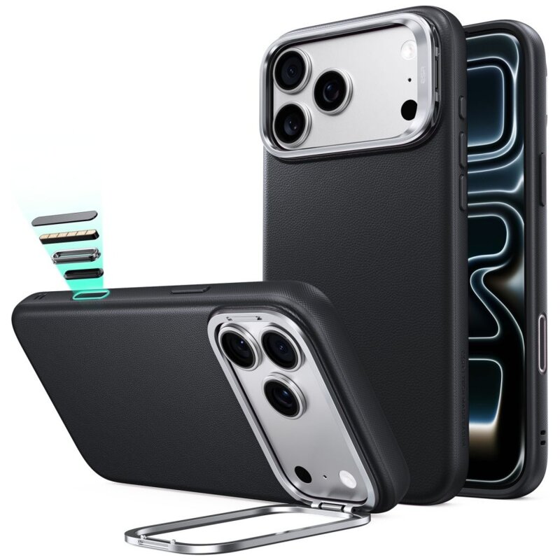Etui ESR Atelier Kickstand MagSafe do Apple iPhone 17 Pro/18 Pro Czarny