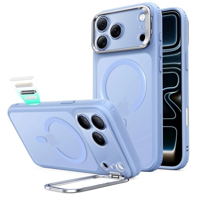 ESR Classic Hybrid Kickstand Magsafe do iPhone 18 Pro / 17 Pro Jasnoniebieski