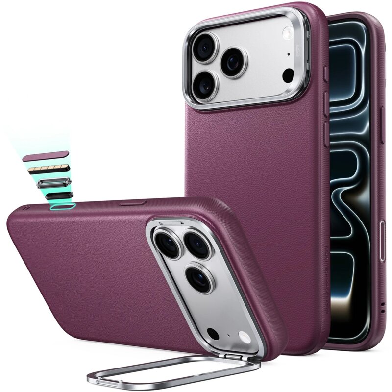 ESR Leather Kickstand Magsafe Do Iphone 17 Pro / 18 Pro