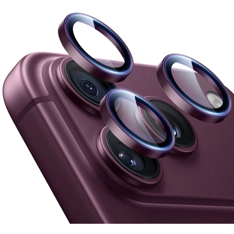 Szkło hartowane na obiektyw ESR Armorite Camera Protector do Apple iPhone 18 Pro/18 Pro Max Burgundowy
