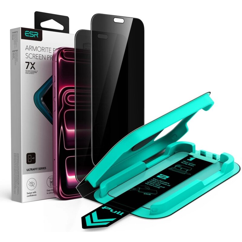 Szkło prywatyzujące ESR Ultrafit Armorite Tempered Glass do Apple iPhone 18 Pro (2 szt.)