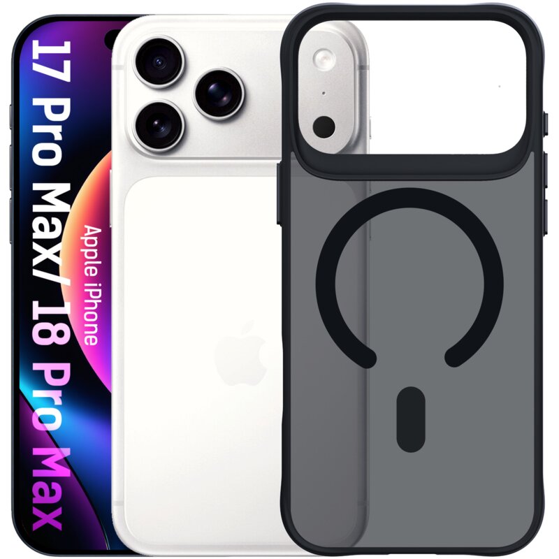 Etui XLINE MagSystem Smoke Guardx MagCase do Apple iPhone 17 Pro Max/18 Pro Max Przezroczysty czarny
