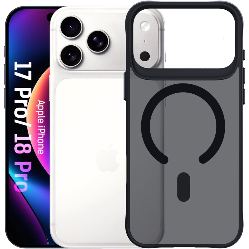 Etui XLINE MagSystem Smoke Guardx MagCase do Apple iPhone 17 Pro/18 Pro Przezroczysty czarny
