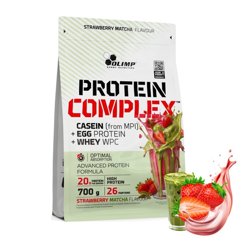 Odżywka białkowa OLIMP Protein Complex Truskawkowa Macha (700 g)