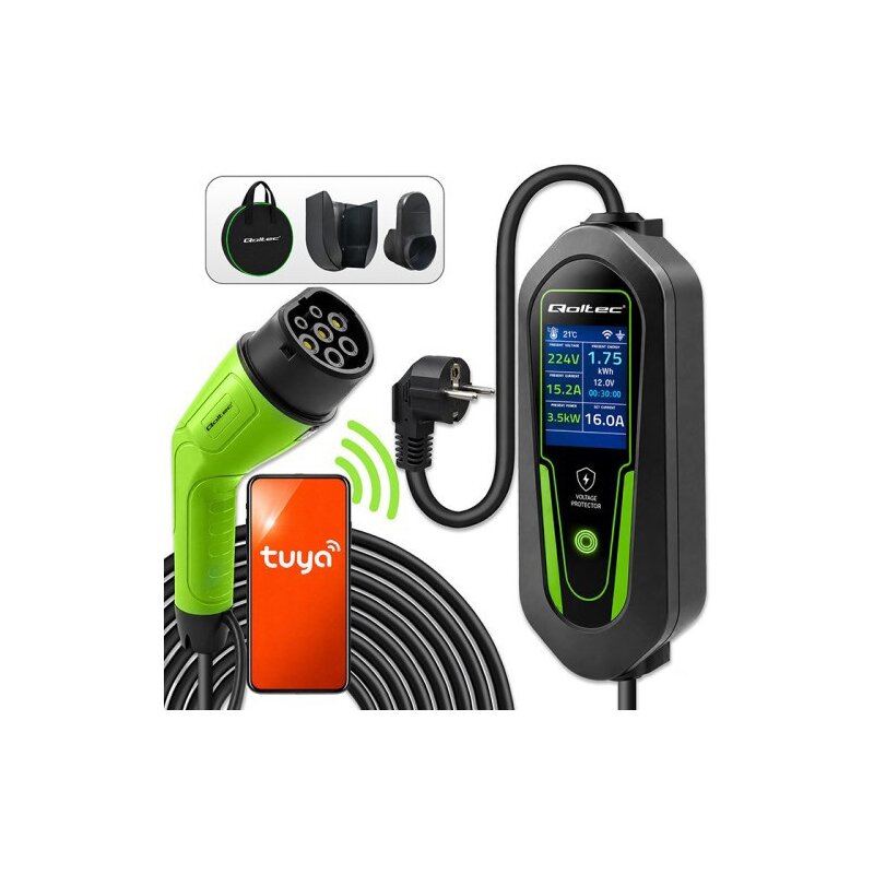 Ładowarka do samochodu elektrycznego QOLTEC 53180 Typ2 3.5kW