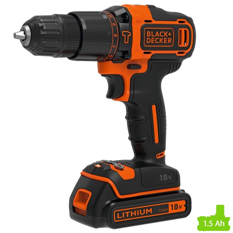 Wiertarko-wkrętarka Li-Ion 18V/1,5Ah BLACK&DECKER