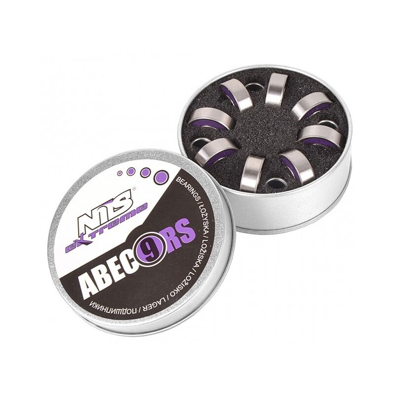 Łożyska NILS EXTREME ABEC-9 RS Carbon (8 sztuk)