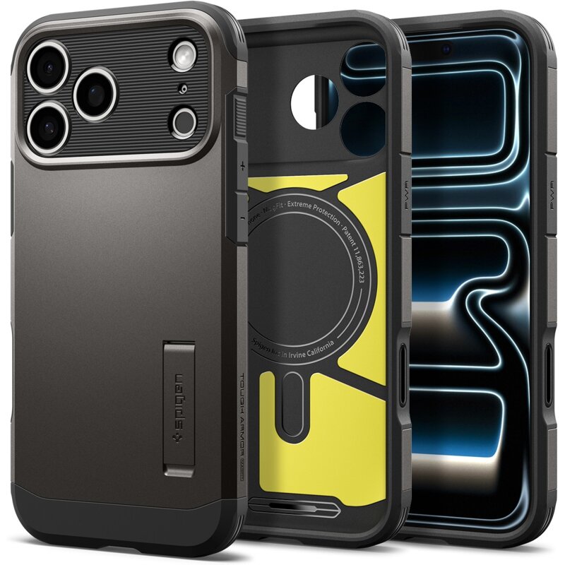 Spigen Tought Armor T Magsafe do iPhone 18 Pro / 17 Pro Gunmetal
