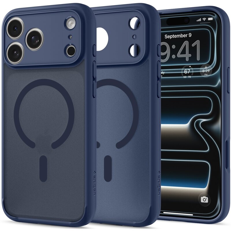Etui SPIGEN Ultra Hybrid MagSafe do Apple iPhone 17 Pro/18 Pro Niebieski