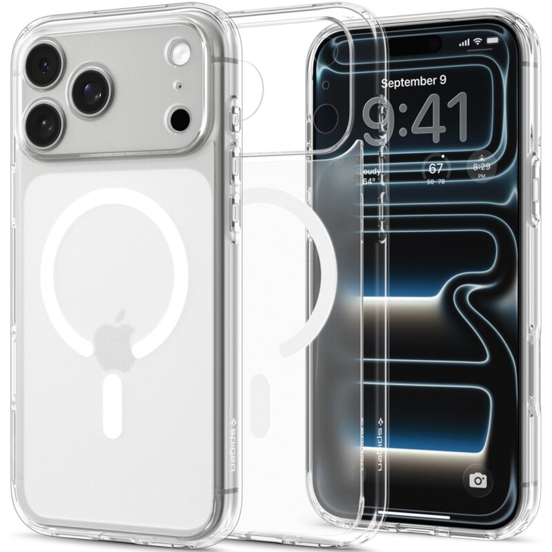 Spigen Ultra Hybrid Magsafe do iPhone 18 Pro / 17 Pro Biały Przezroczysty