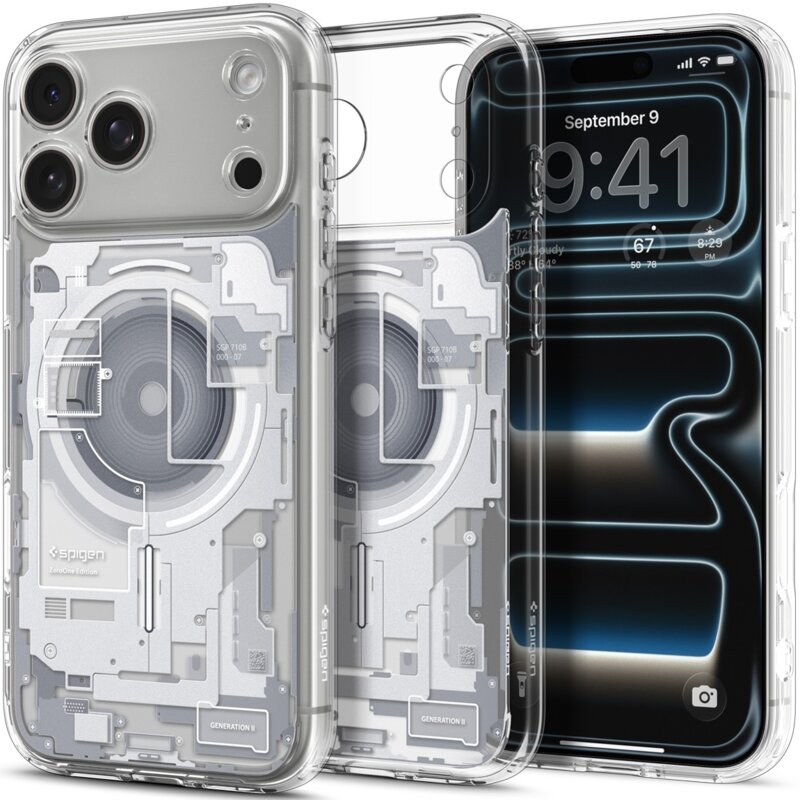 Etui SPIGEN Ultra Hybrid MagSafe do Apple iPhone 17 Pro/18 Pro Biało-przezroczysty