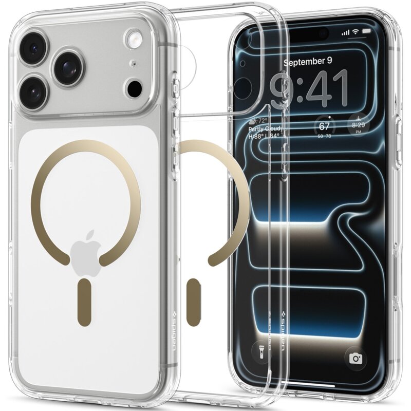 Etui SPIGEN Ultra Hybrid MagSafe do Apple iPhone 17 Pro Max/18 Pro Max Przezroczysto-złoty