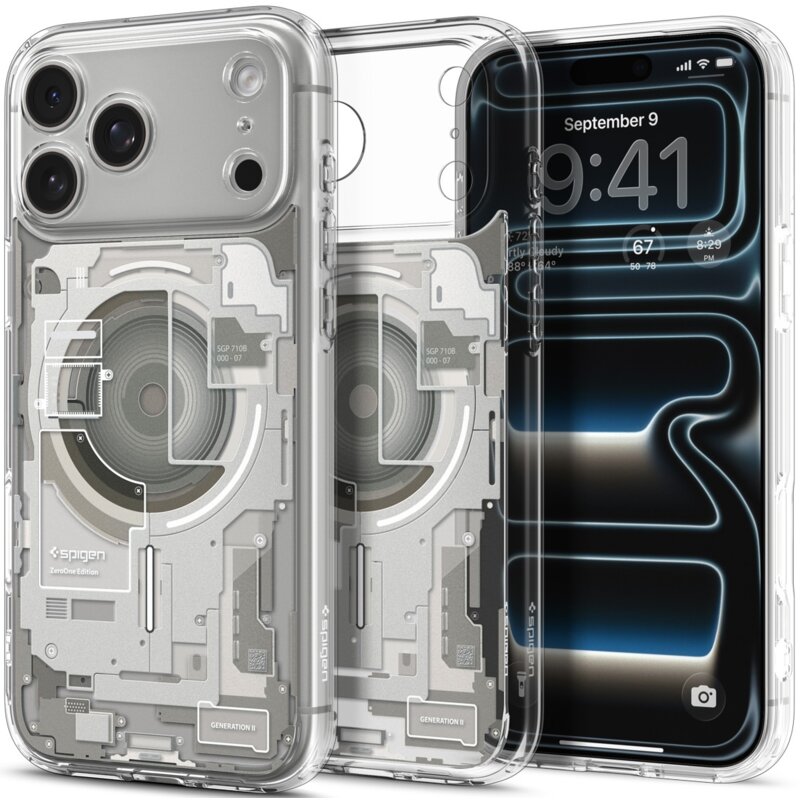 Etui SPIGEN Ultra Hybrid MagSafe do Apple iPhone 17 Pro Max/18 Pro Max Przezroczysto-tytanowy