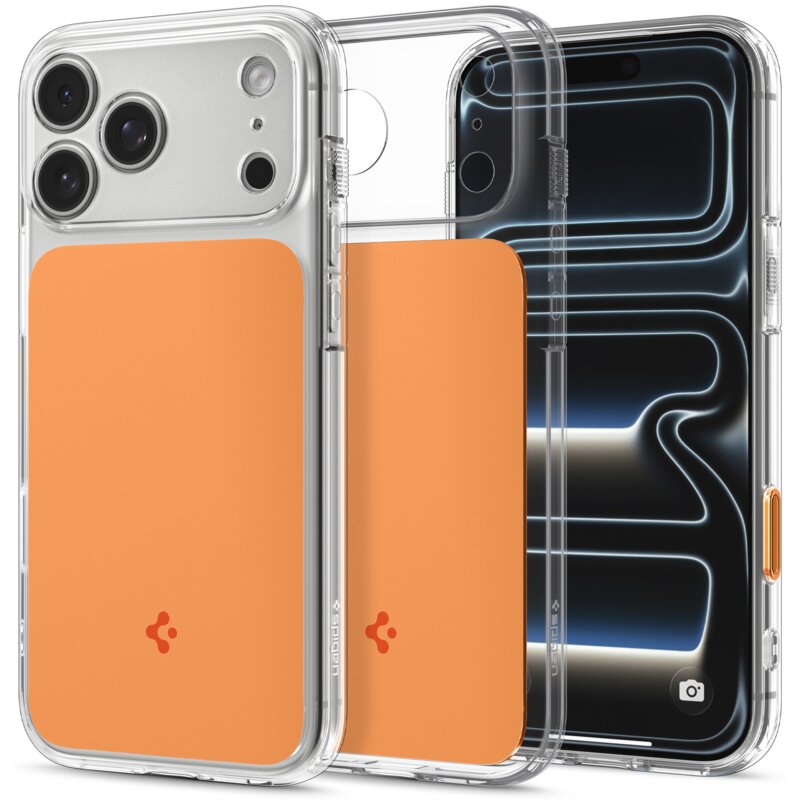 Spigen Ultra Hybrid T Magsafe do iPhone 18 Pro Max / 17 Pro Max Przezroczysty-Pomarańcz