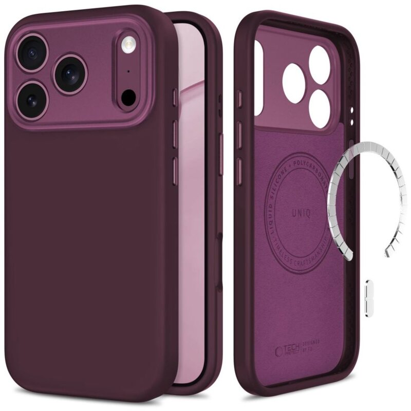 Etui TECH-PROTECT Uniq MagSafe do Apple iPhone 17 Pro/18 Pro Bordowy