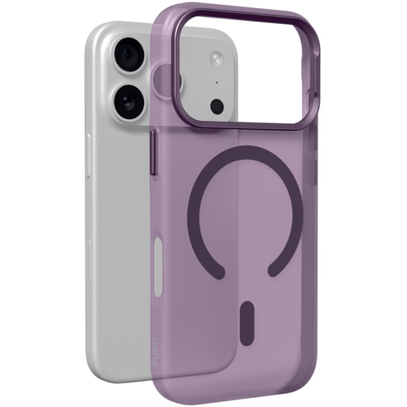 Etui PURO Lightfeel Mag do Apple iPhone 18 Pro Max Fioletowy