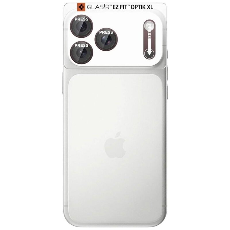 Nakładka na obiektyw SPIGEN Optik Pro XL Glas. Tr Ez Fit do Apple iPhone 18 Pro Max Burgundowy