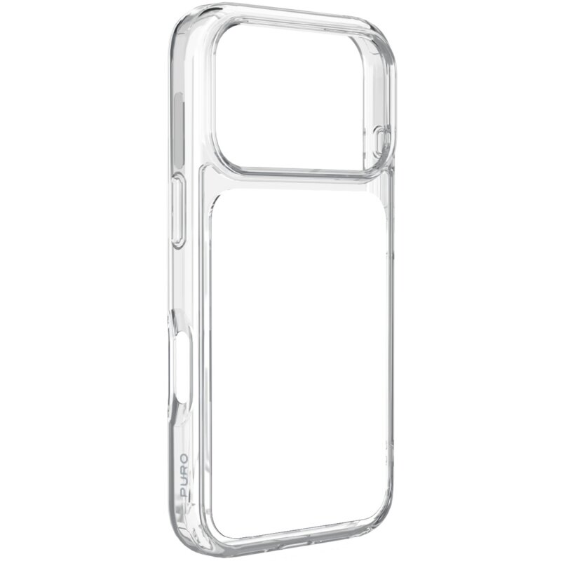 Etui PURO Plate Mag MagSafe do Apple iPhone 17 Pro/18 Pro Przezroczysto-biały