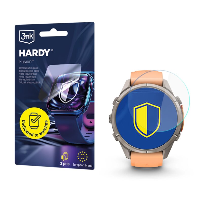 Szkło hybrydowe 3MK Hardy Fusion Watch Protection do Garmin Fenix 9 Pro 43mm (3 szt.)