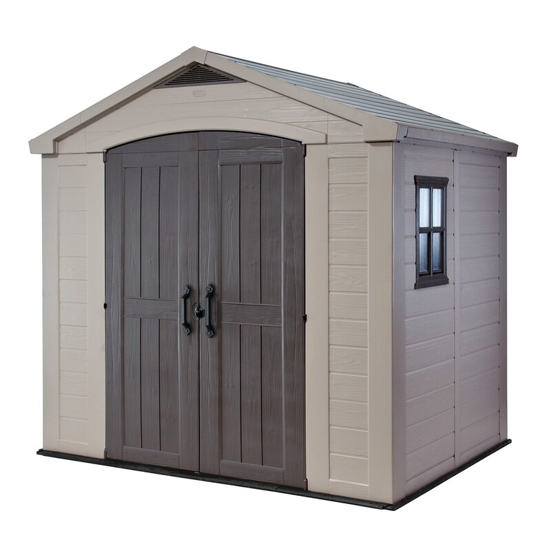 Domek narzÄdziowy KETER Factor 230451 8x6 Beżowo-szaro-brÄ zowy 256.5 x 182 x 243 cm