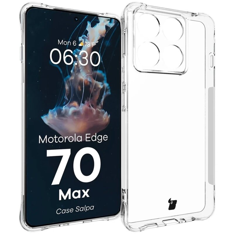 Etui BIZON Salpa do Motorola Edge 70 Max Przezroczysty