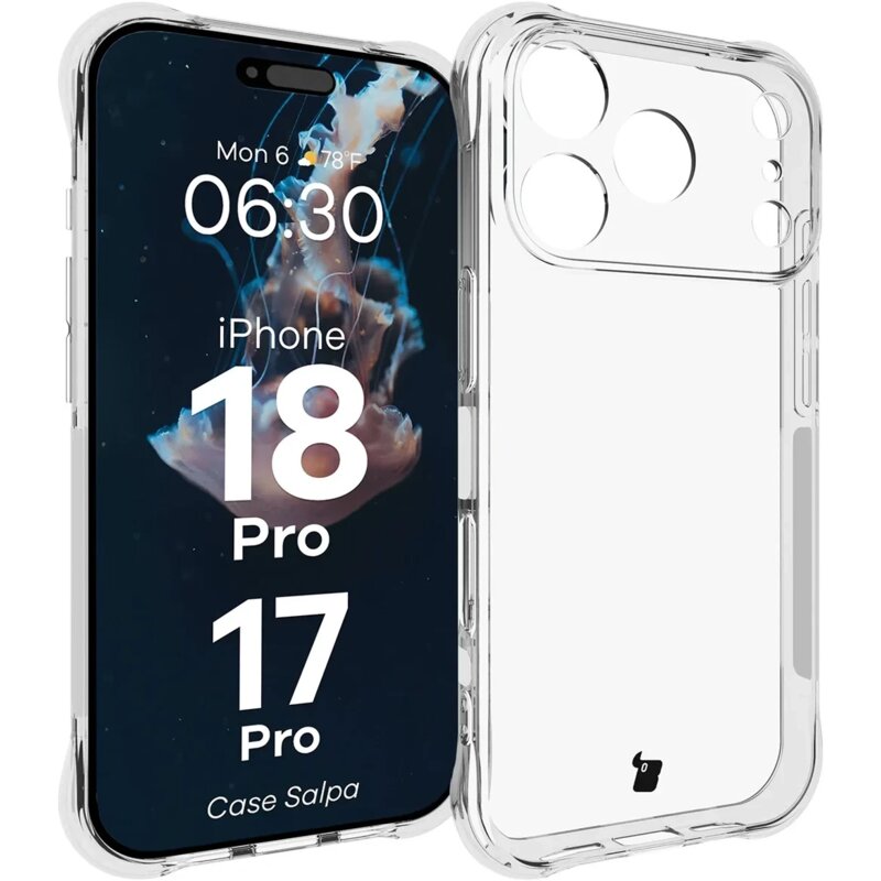 Etui BIZON Case Salpa do Apple iPhone 17 Pro/18 Pro Przezroczysty