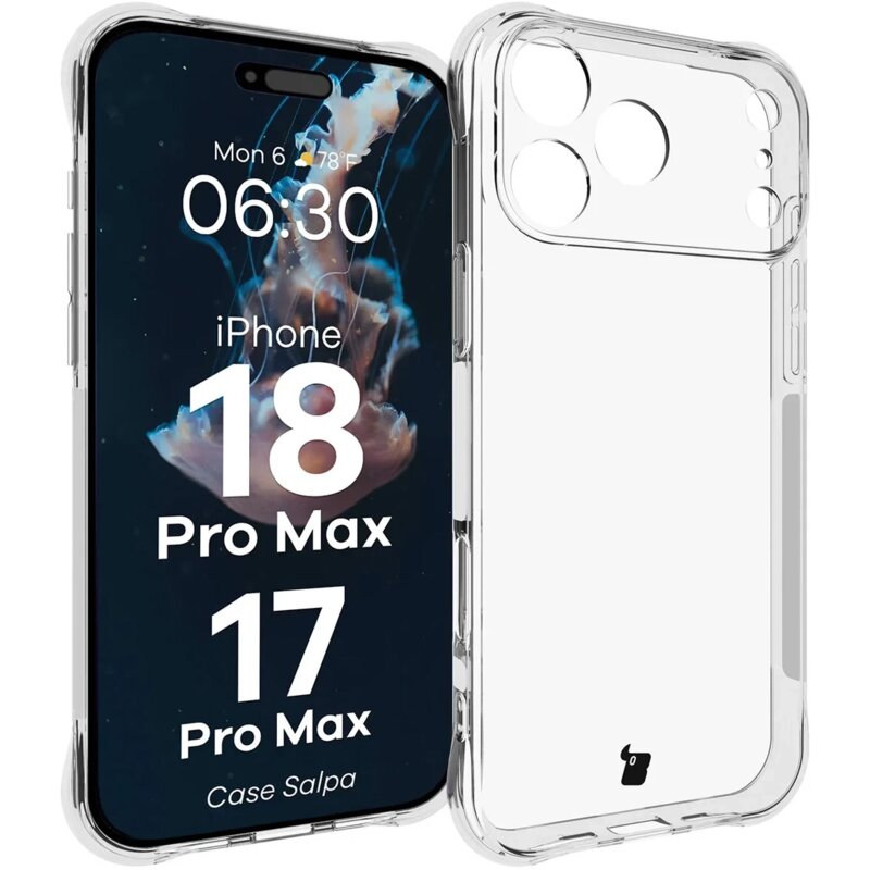 Etui BIZON Case Salpa do Apple iPhone 17 Pro Max/18 Pro Max Przezroczysty