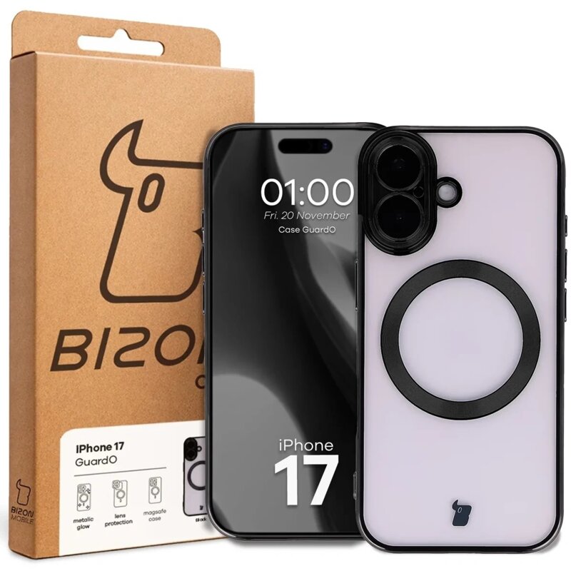 Bizon Case GuardO do iPhone 17 Czarny