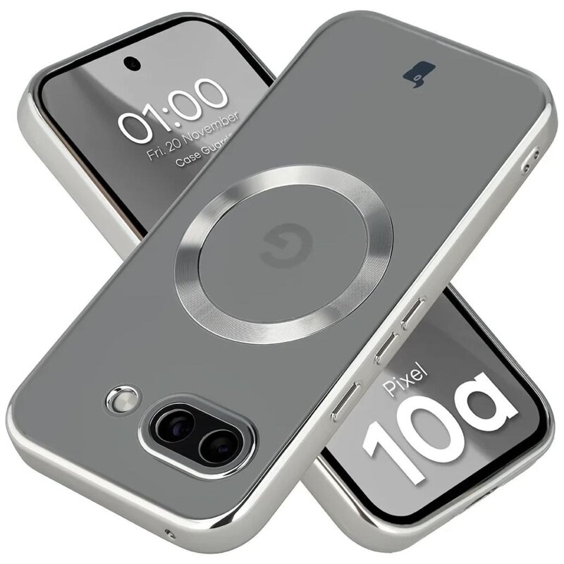 Bizon Case GuardO do Google Pixel 10a Srebrny
