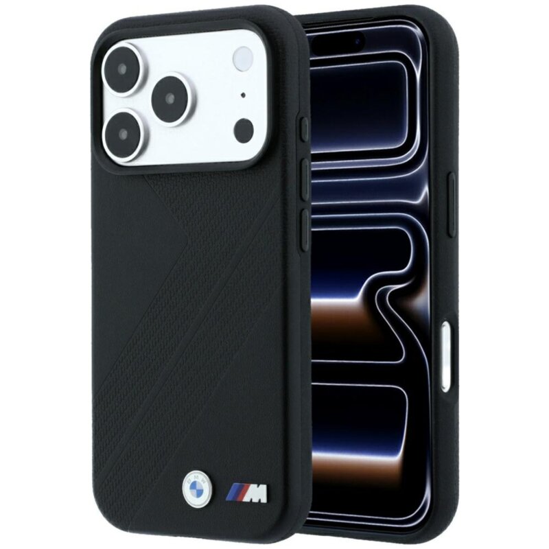 BMW M Tire Track Metal Logo MagSafe do iPhone 18 Pro Max / 17 Pro Max Czarny