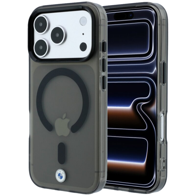 BMW Sign Frosted IML & Metal Logo MagSafe do iPhone 18 Pro / 17 Pro Czarny