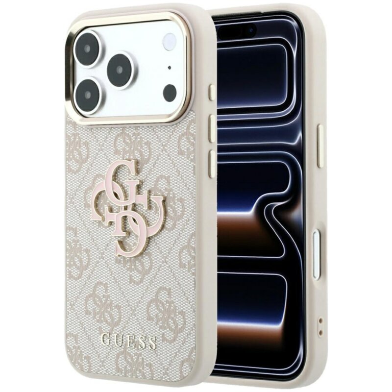 Etui GUESS 4G & Big Resin Logo do Apple iPhone 17 Pro Max/18 Pro Max Różowy