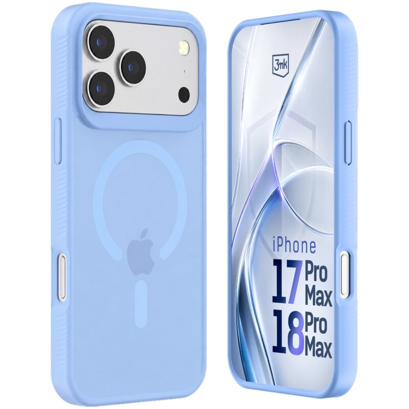 3mk Hardy Hazy MagCase do iPhone 18 Pro Max / 17 Pro Max Jasnoniebieski