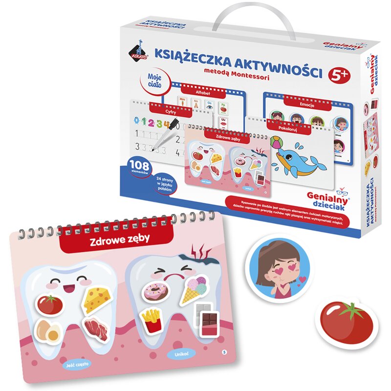 Zabawka edukacyjna ASKATO Genialny dzieciak Książeczka Moje ciało 910923