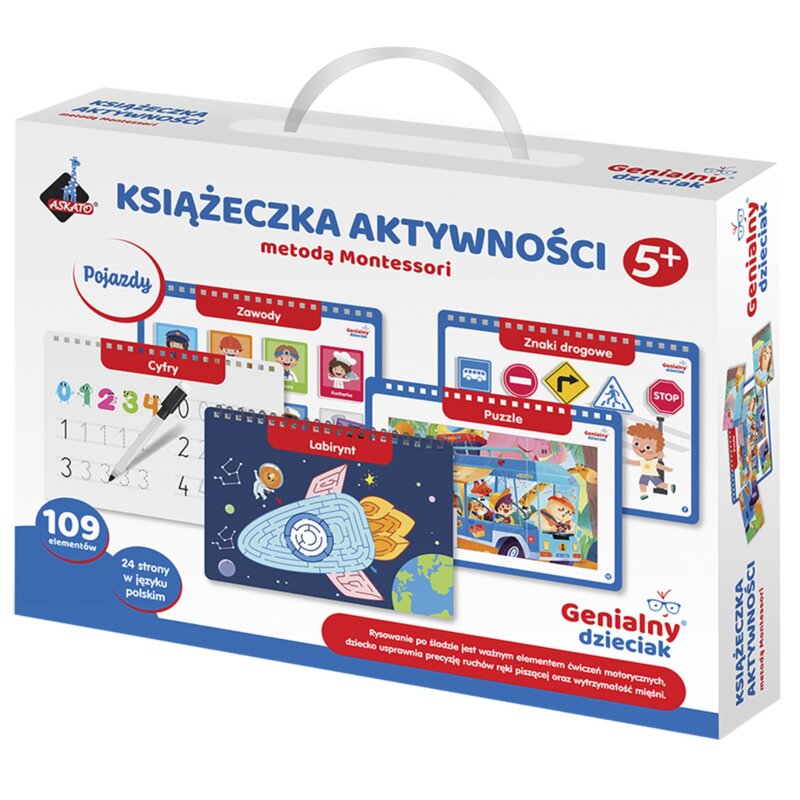 Zabawka edukacyjna ASKATO Genialny dzieciak Książeczka pojazdy 910930