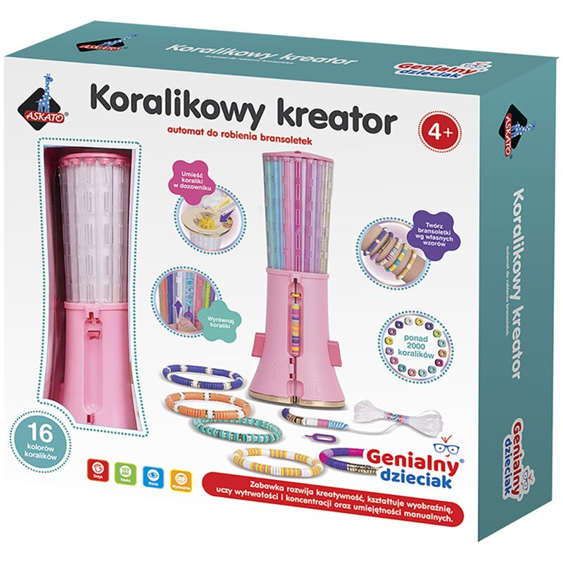 Zestaw kreatywny ASKATO Genialny dzieciak Koralikowy kreator bransoletek 911517
