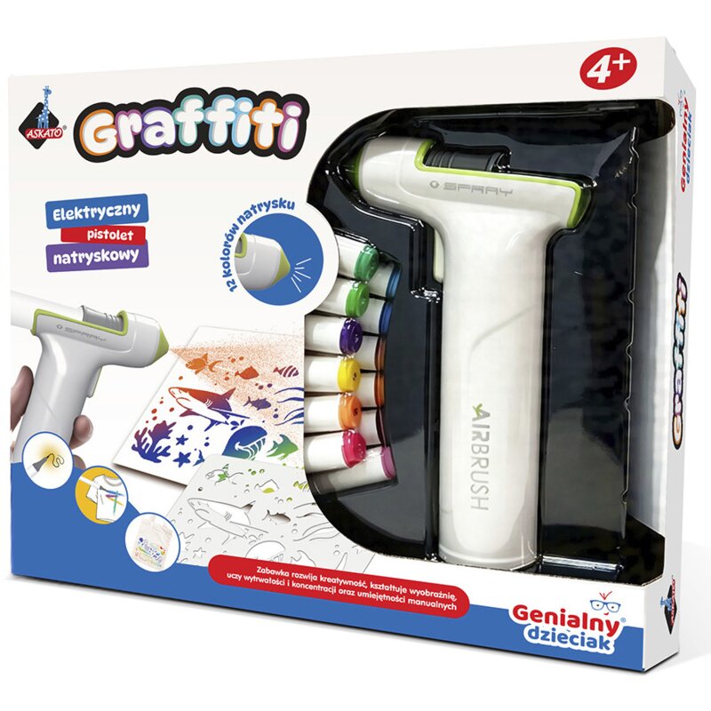 Zestaw kreatywny ASKATO Genialny dzieciak Graffiti zestaw z pisakami 911500