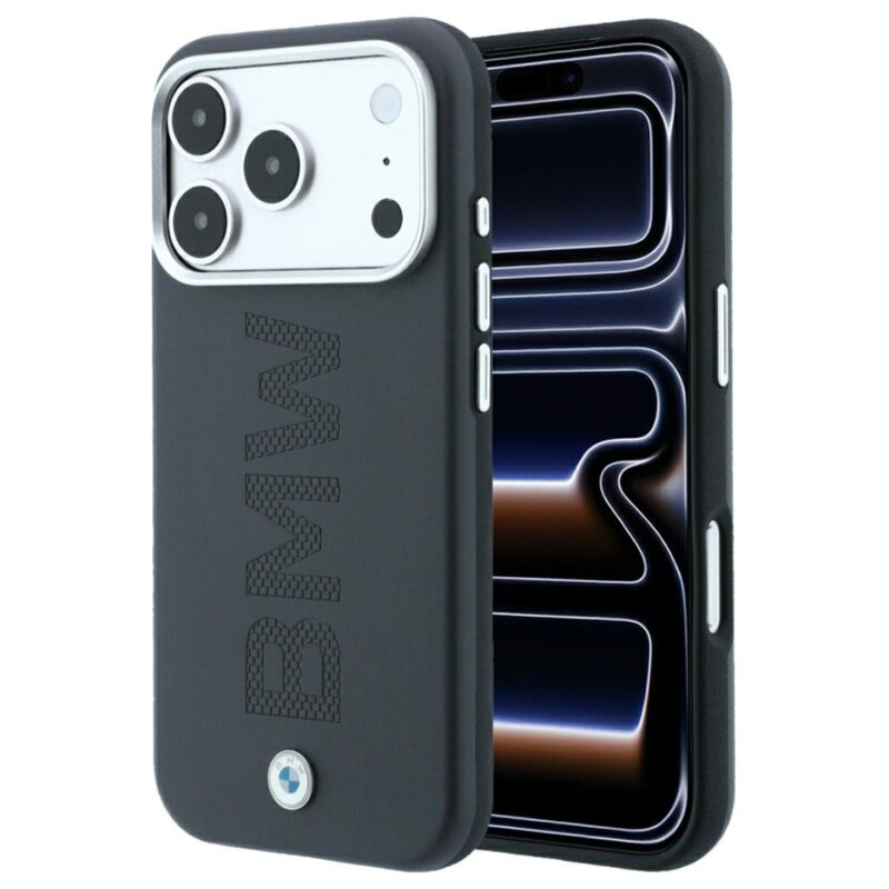 Etui BMW Sign Centered Deboss MagSafe do Apple iPhone 17 Pro Max/18 Pro Max Szary