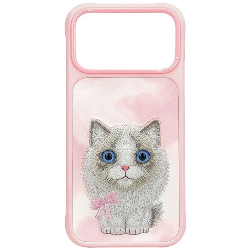 Etui NIMMY Big Eye Ragdoll do Apple iPhone 17 Pro Max/18 Pro Max Różowy