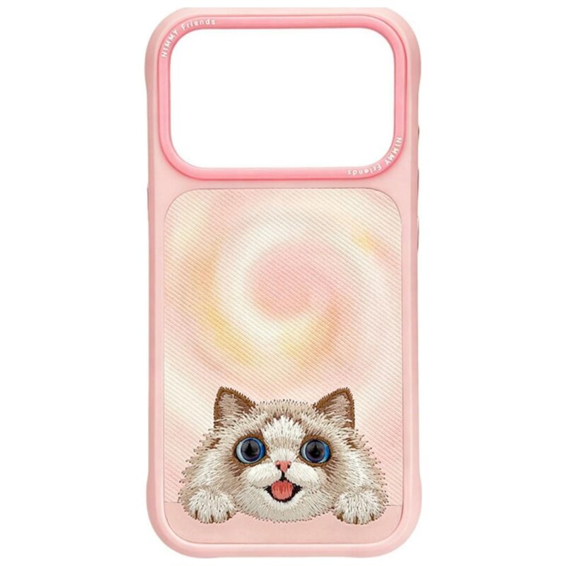 Etui NIMMY Big Eye Lying Ragdoll Cat do Apple iPhone 17 Pro Max/18 Pro Max Różowy