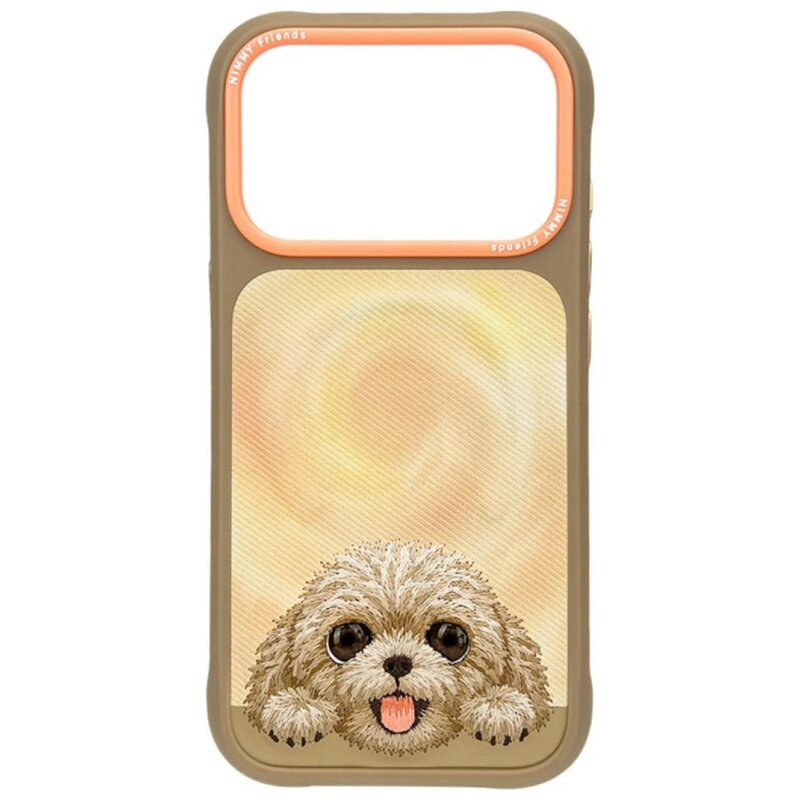 Etui NIMMY Big Eye Lying Teddy Poodle do Apple iPhone 17 Pro Max/18 Pro Max Brązowy