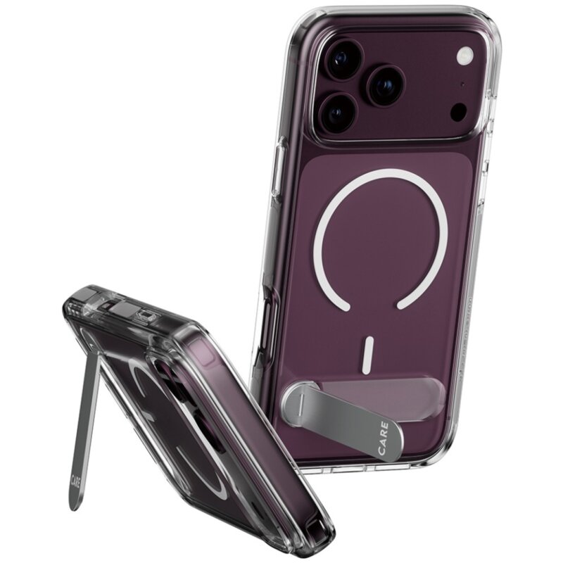 Etui PANZERGLASS Care Kickstand MagSafe do Apple iPhone 17 Pro/18 Pro Przezroczysty