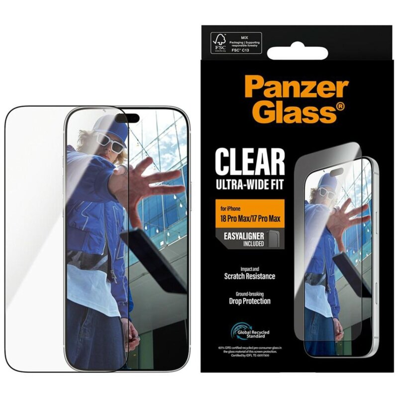 Szkło hartowane PANZERGLASS Ultra-wide Fit Ea do Apple iPhone 17 Pro Max/18 Pro Max