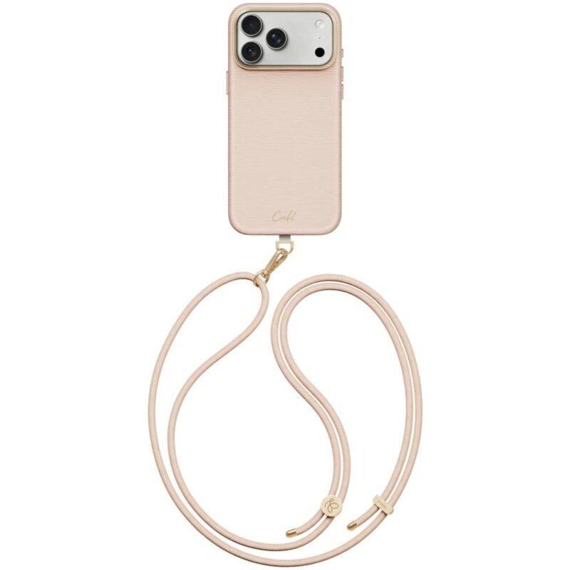 Etui UNIQ Coehl Mirelle Magnetic Charging do Apple iPhone 17 Pro Max/18 Pro Max Różowy + Smycz