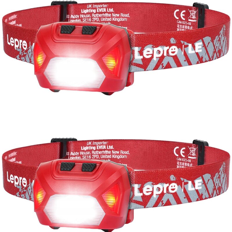 Latarka czołowa LEPRO 320014-R-2 USB 2 (szt.)