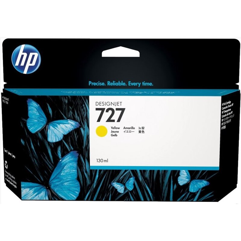 Żółty wkład atramentowy HP 727 DesignJet 130 ml