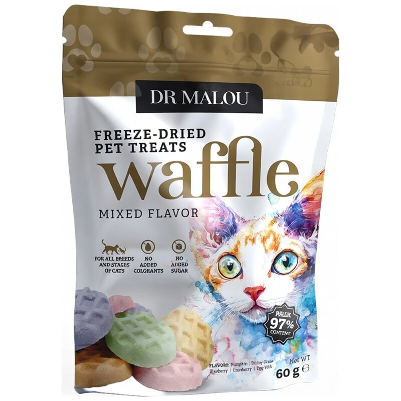 Przysmak dla kota DR MALOU Wafle z kurczaka 60 g